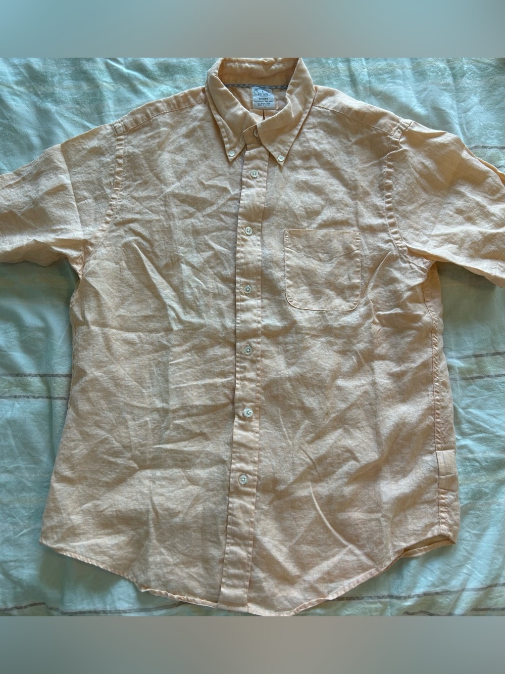 Brook Brothers Regent Men’s Irish Linen Short Sleeve Shirt L